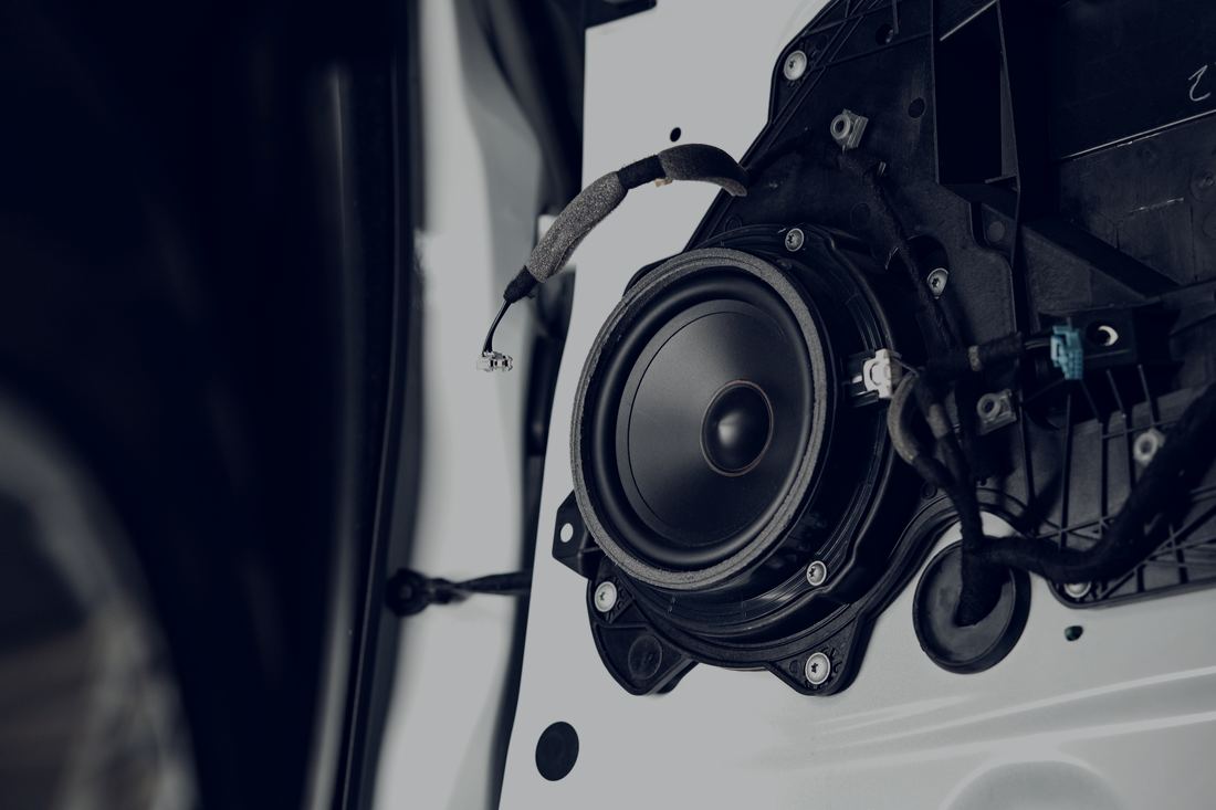 Component speaker mounted in a car door